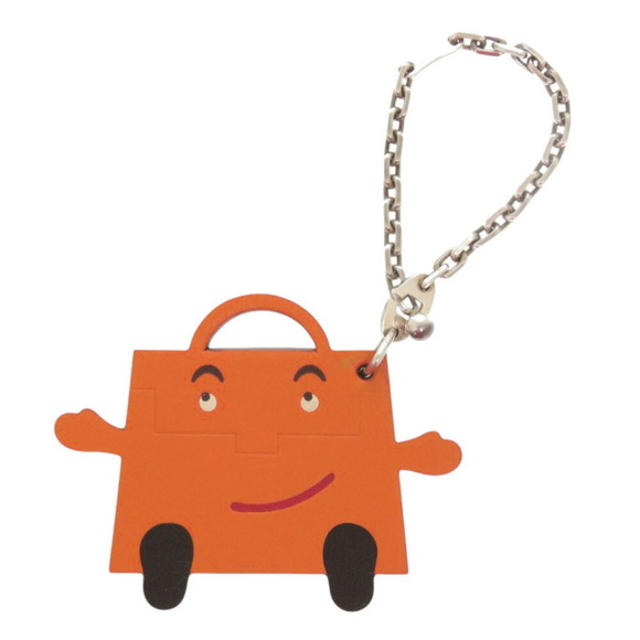 HERMES Orange Keyring - Picture 1 of 7